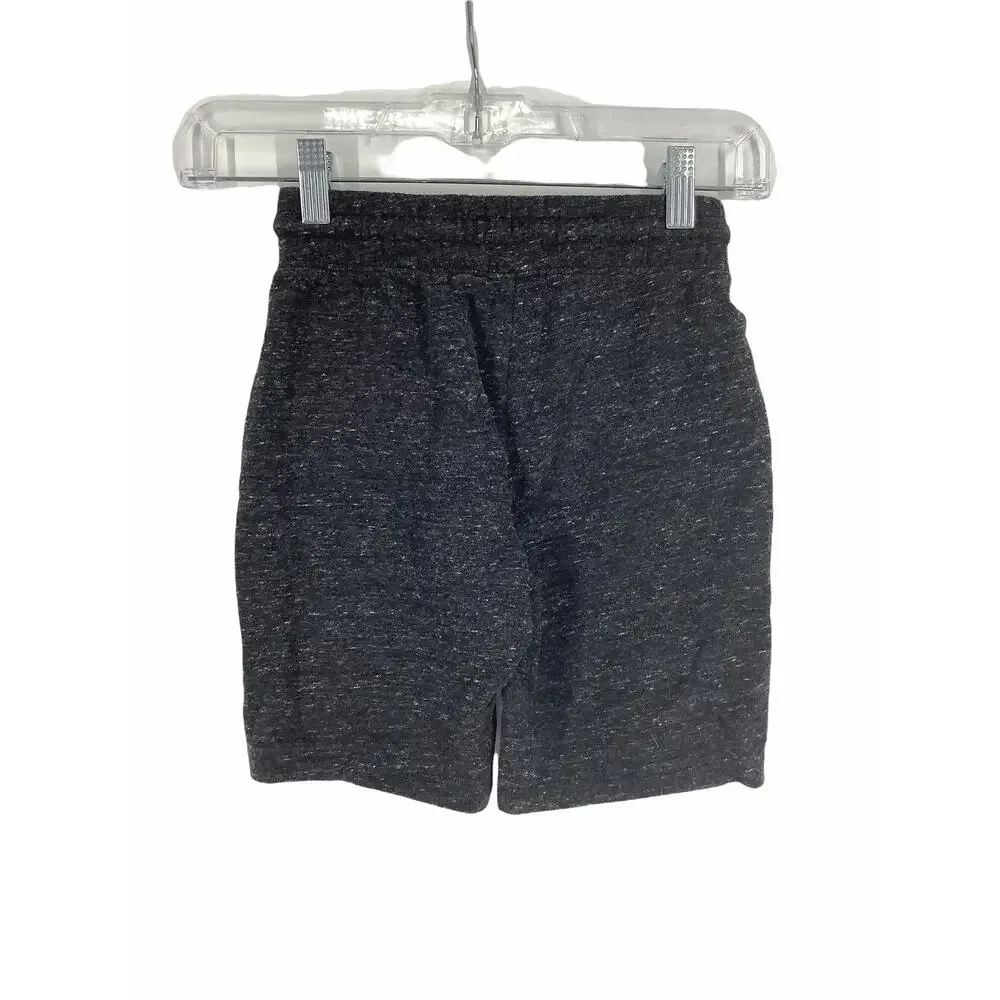 Wonder Nation Boys Static Charcoal Gray Sweat Shorts Kids Youth Size Small 6-7